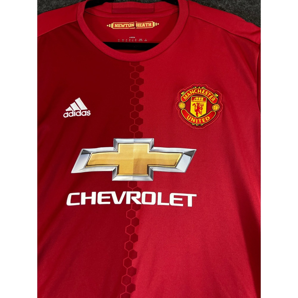 Adidas Manchester United 2016 Home Jersey Red XL Newton Heath Soccer Climacool